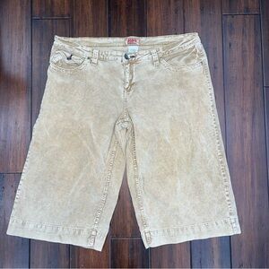 Women Nobo gaucho wide leg bermuda corduroy shorts Capri Sz 9